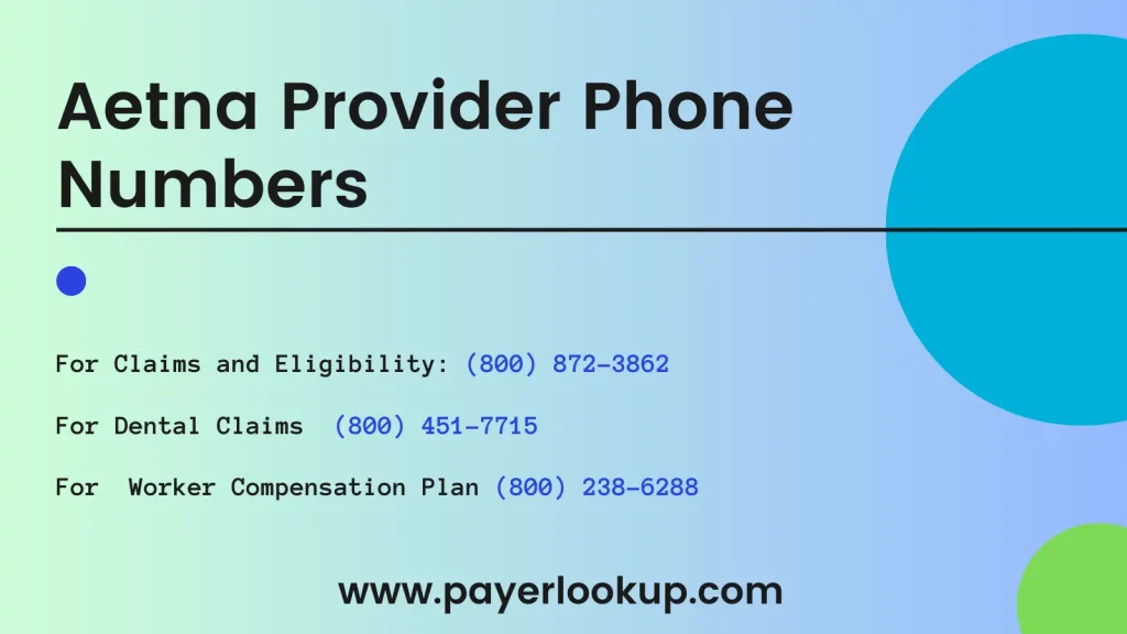 Aetna Provider Phone Numbers for Claims