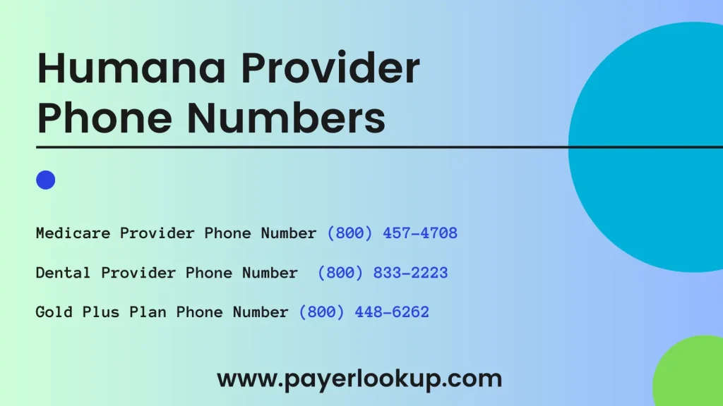 Humana Provider Phone Numbers for Medicare, Dental, and Gold Plus